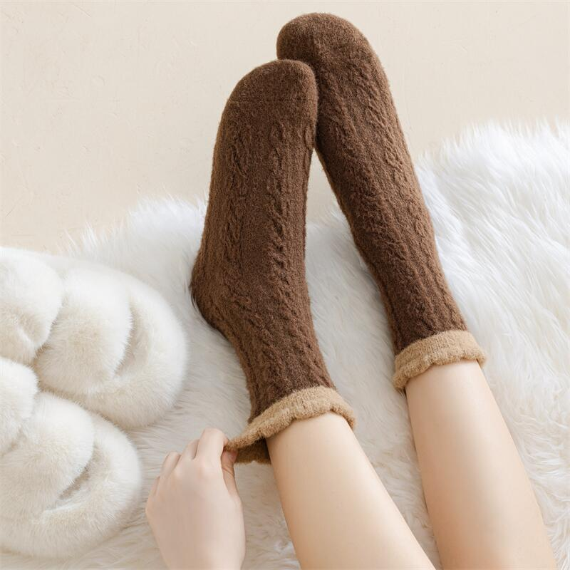 Cozy Fleece-Lined Knit Socks