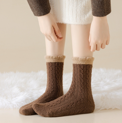 Cozy Fleece-Lined Knit Socks