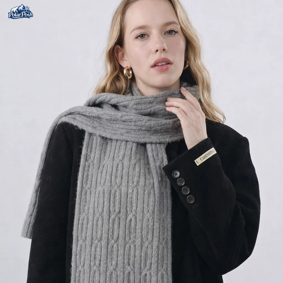 Wool Knit Winter Scarf