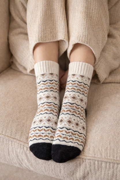 Vintage Thermal Knit Crew Socks