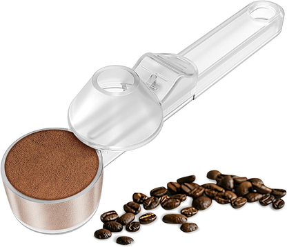 2-in-1 Precision Coffee Scoop & Funnel – No-Spill 2-Tbsp Measuring Spoon for Reusable K-Cups, Ground Coffee & Protein Powder