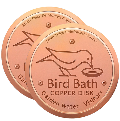 🥇PolarPosh™ 99.99% Pure Copper Bird Bath Disk — Keep Your Birdbath Clean Naturally, All Season Long! No Chemicals, No Hassle.