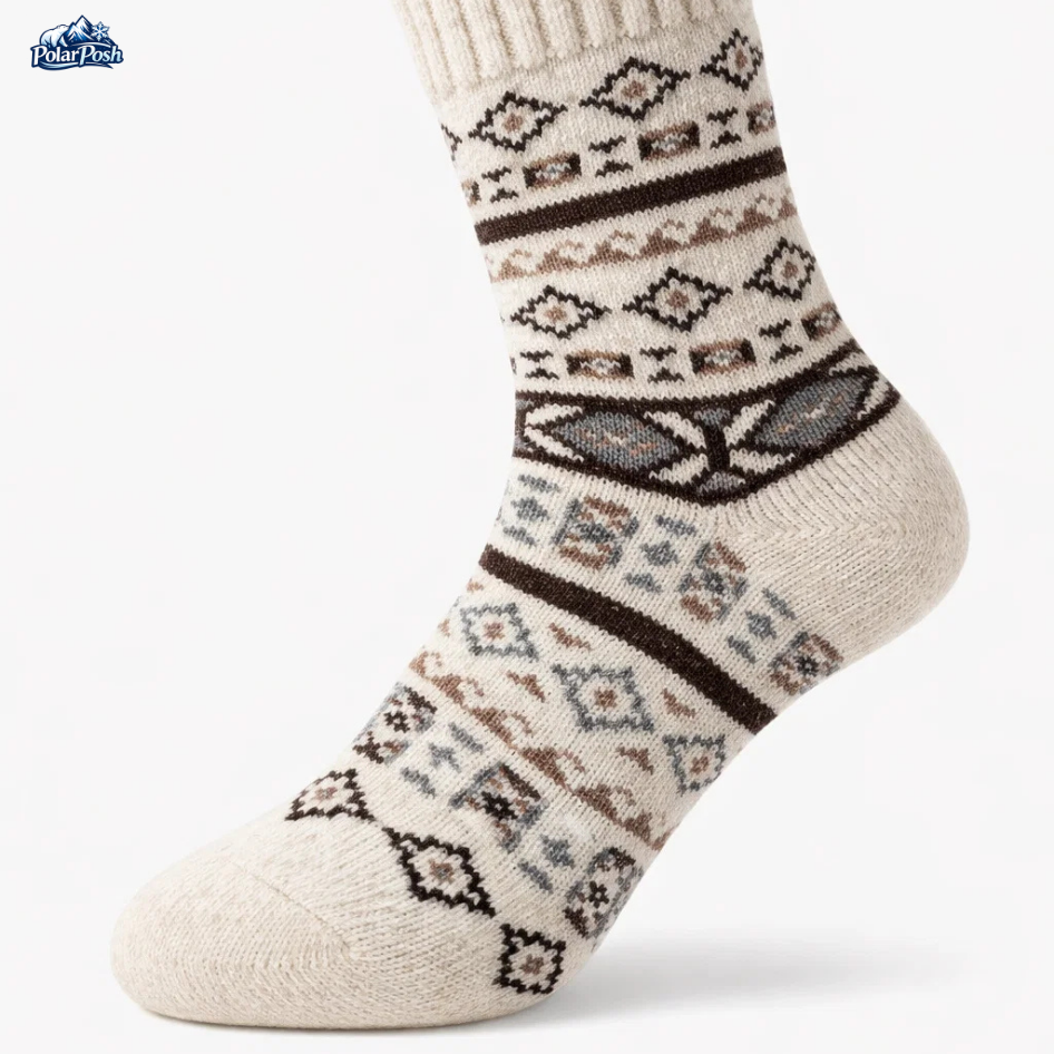 Vintage Thermal Knit Crew Socks