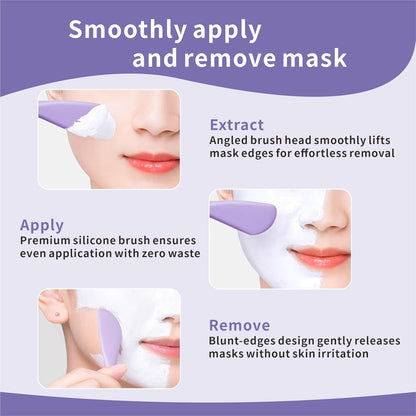 Silicone Face Scrubber, 2 in 1 Face Mask Brush