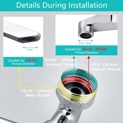 PolarPosh™ 1080° Swivel Extender — Durable Alloy & Dual Spray Modes