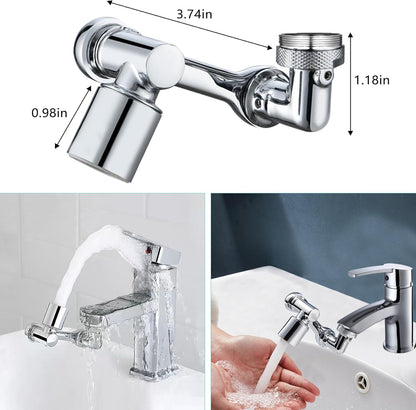 PolarPosh™ 1080° Swivel Extender — Durable Alloy & Dual Spray Modes