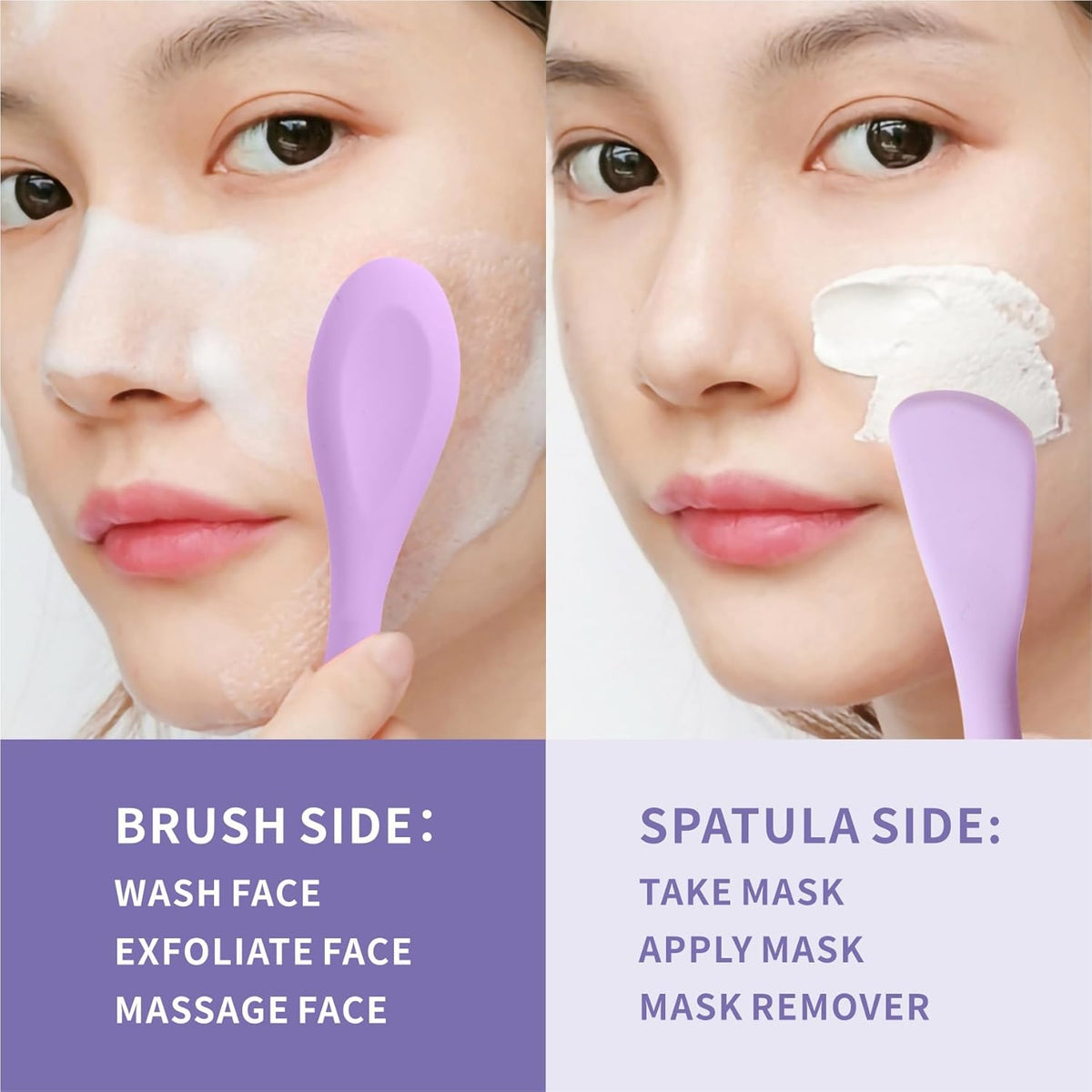 Silicone Face Scrubber, 2 in 1 Face Mask Brush