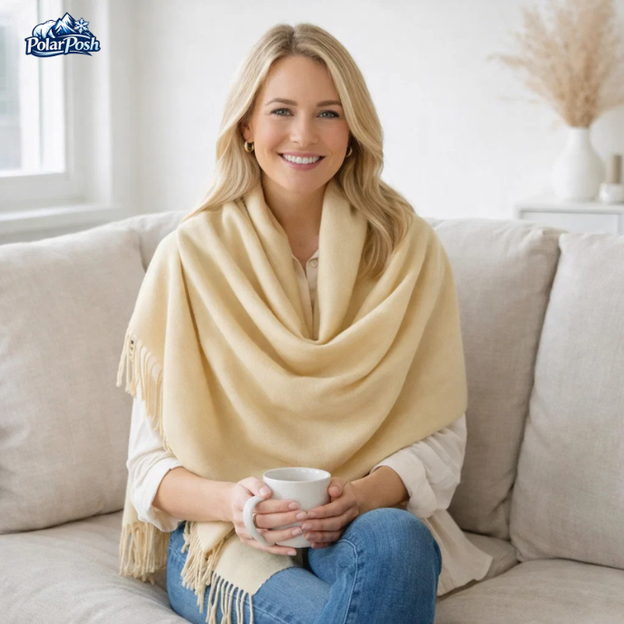 Solid Color Wool-Blend Winter Scarf