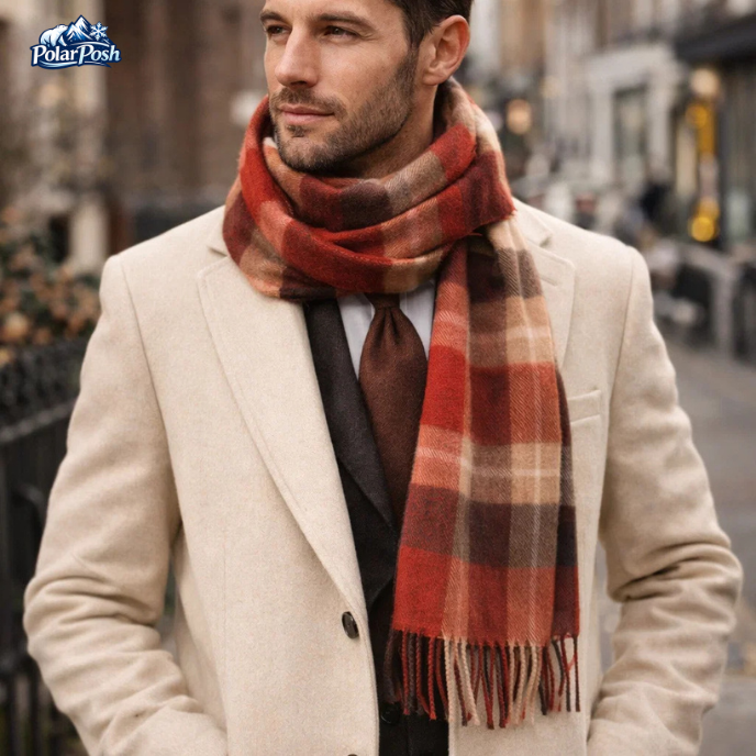 Classic Plaid Wool Scarf