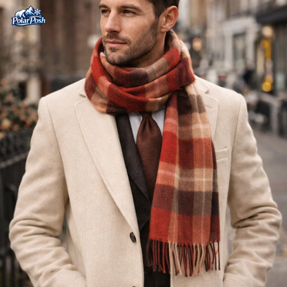 Classic Plaid Wool Scarf