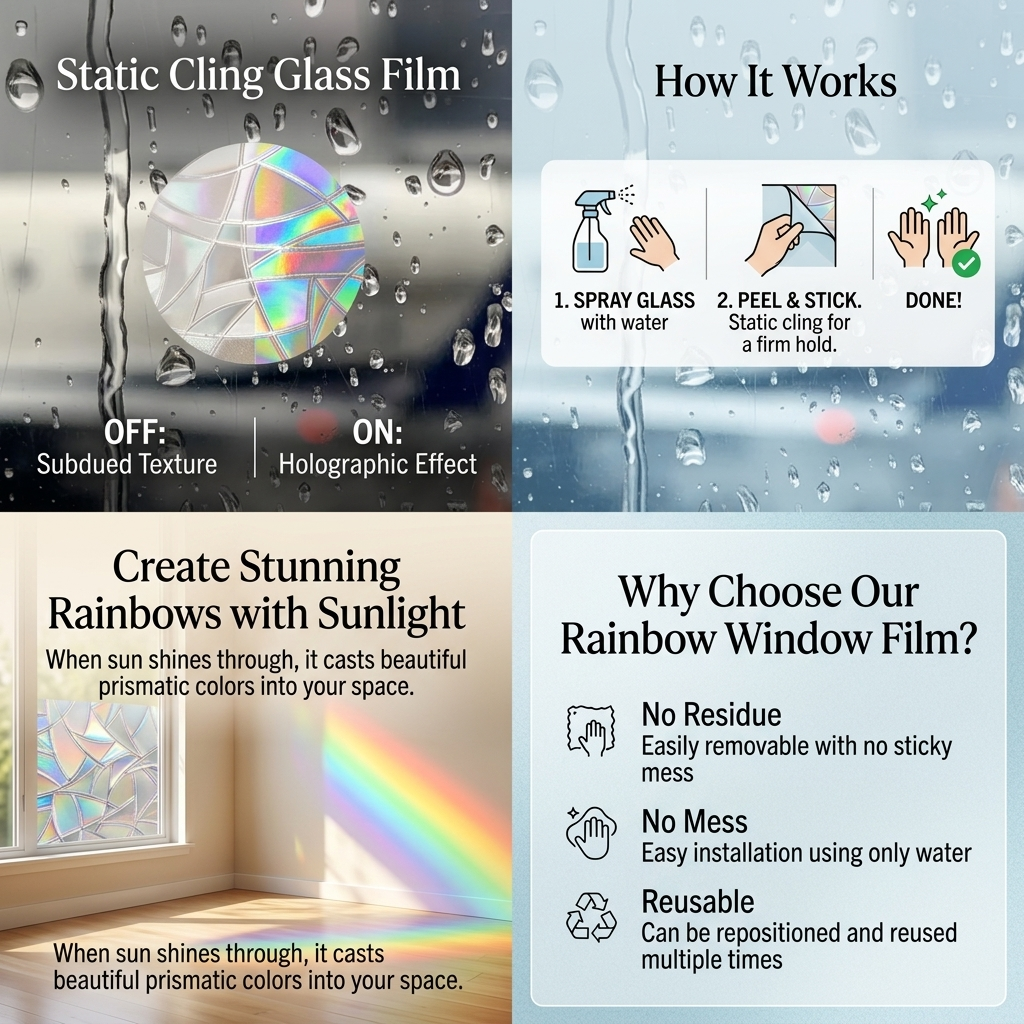 Clear Sun Catcher Sticker