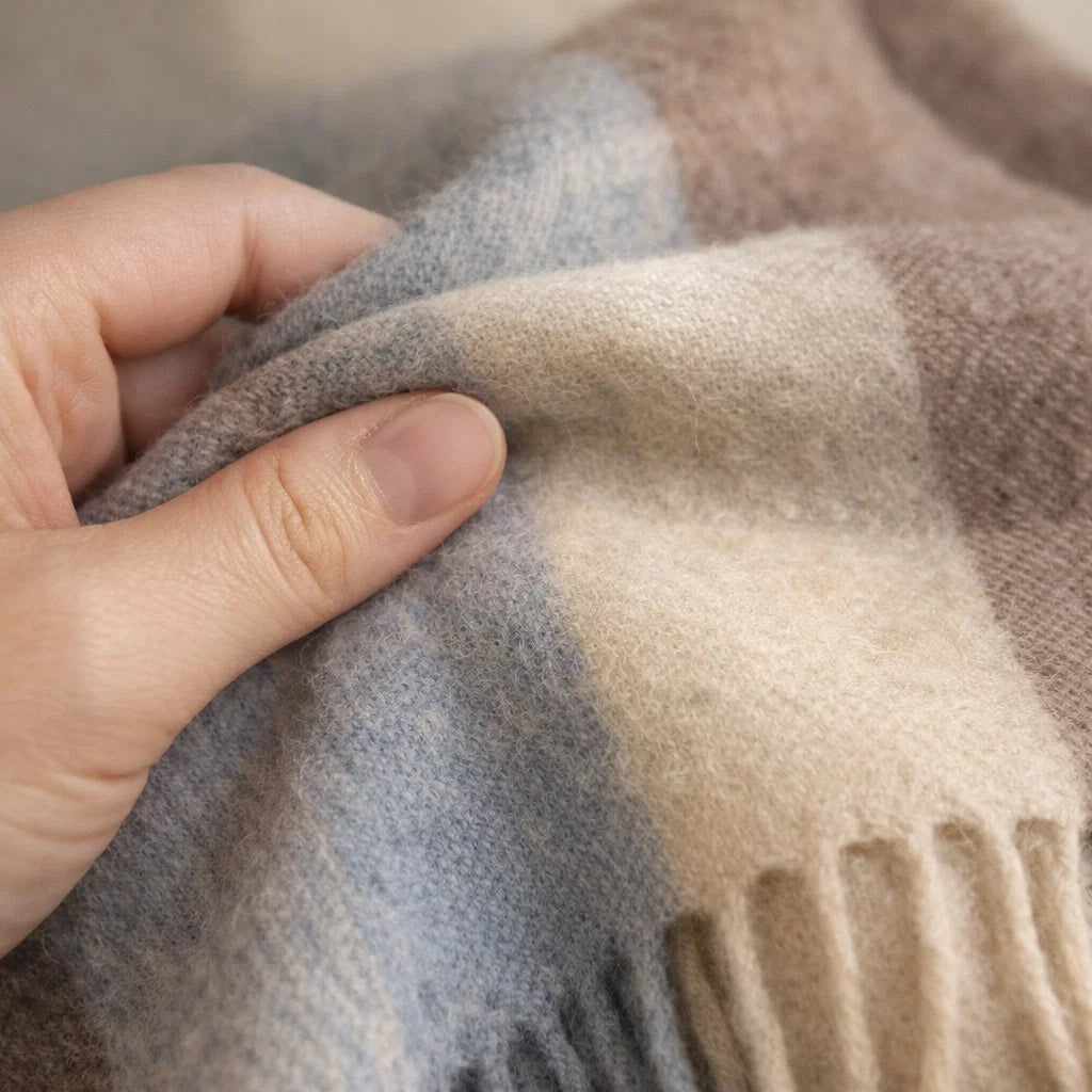 Classic Plaid Wool Scarf